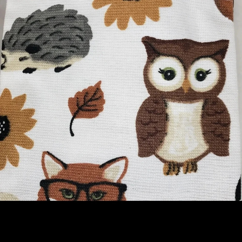 Fall Woodland Animals Kitchen Towel, NWT - Picture 7 of 9